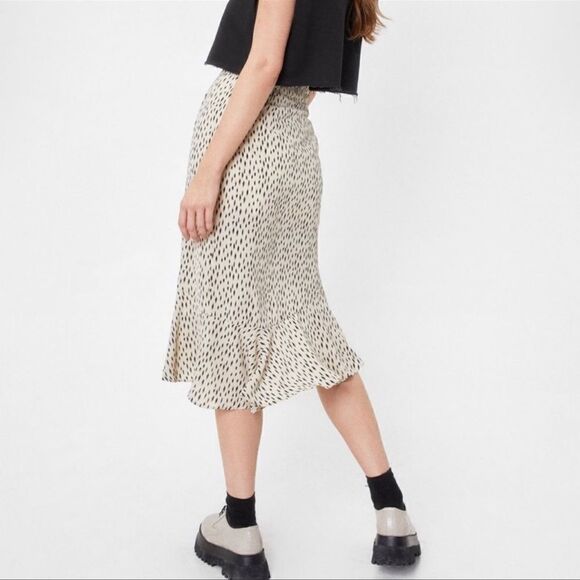 Nasty gal Spot The Difference Abstract Midi Skirt Size 4 - Picture 4 of 12
